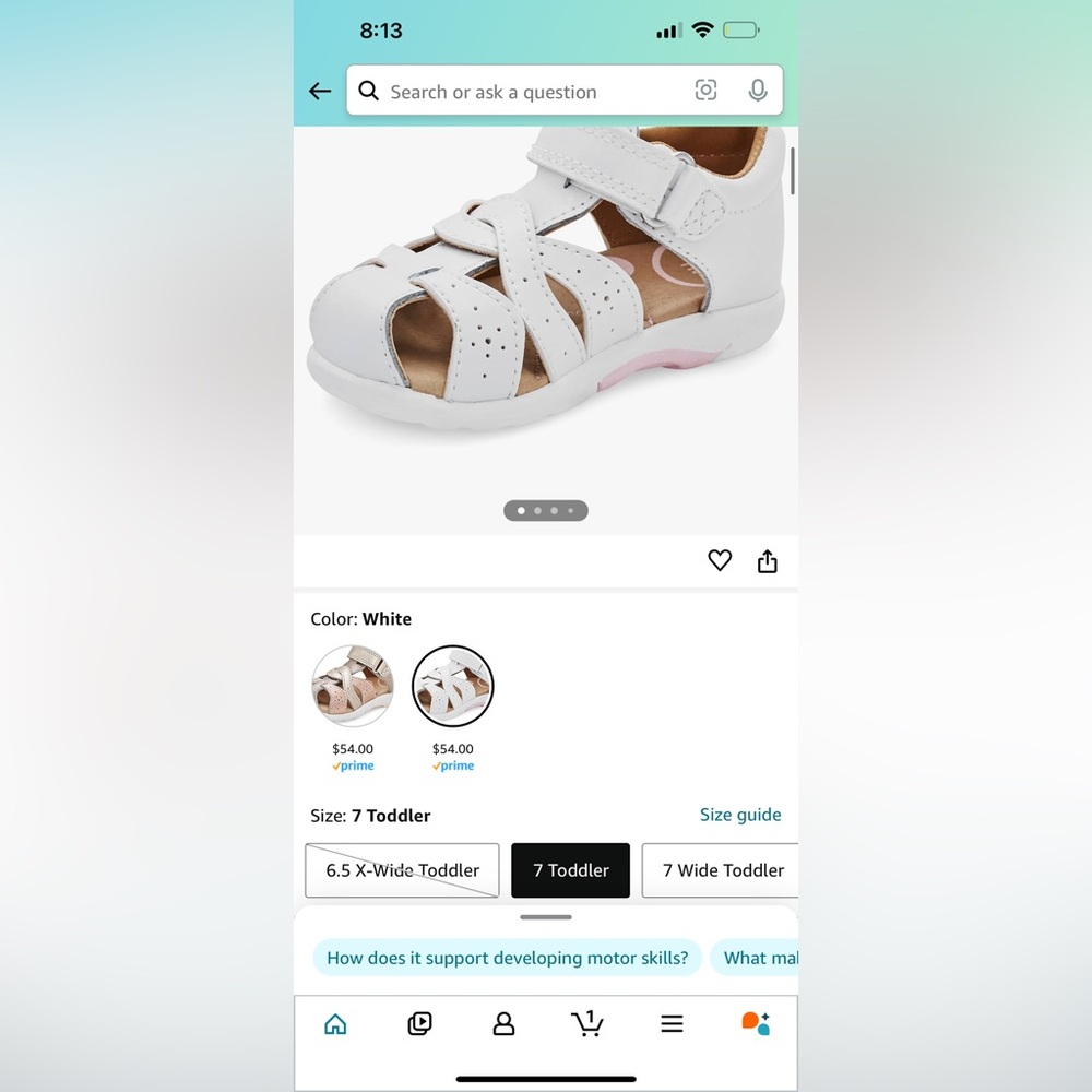 Size 7 striderites toddler